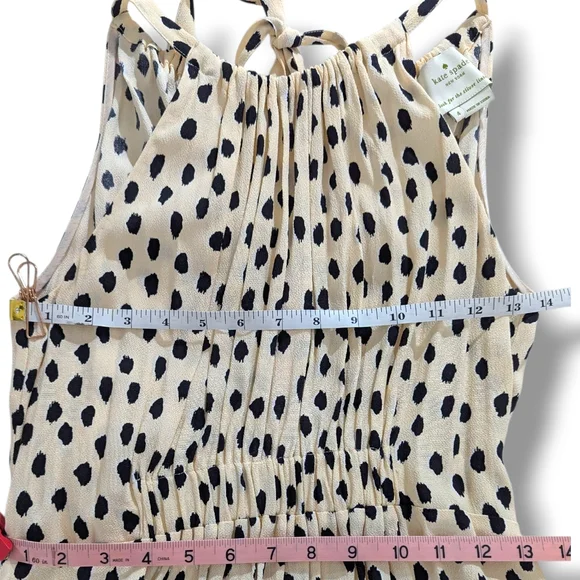 Kate Spade Leopard Dot Tie Back Dress "Take A Walk On The Wild Side", Size 4 - Picture 13 of 15